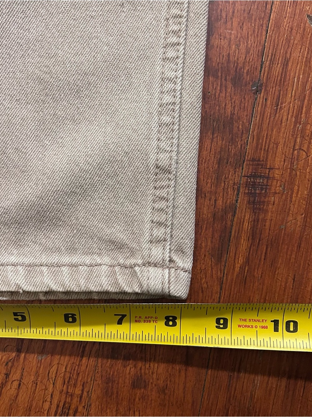 Vintage L.L. Bean Double L Outdoor Gorpcore Baggy Tan Khaki Denim Jeans 34x29 - Picture 12 of 13